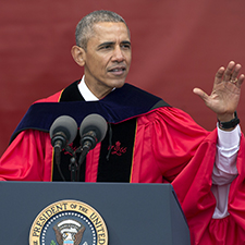 President Barack Obama at 2016 Rutgers Commencement